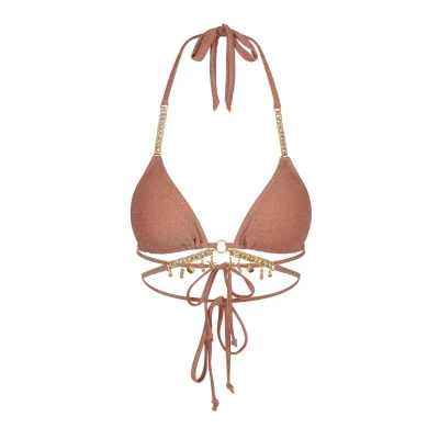 Afbeelding van MODA MINX Bikini TOP Lumiere Seychelles Triangle Bikinitop, Dames, Maat: Small, Soft peach