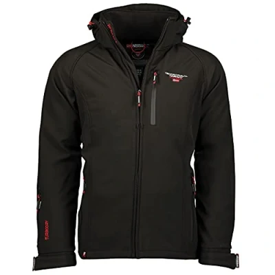 Afbeelding van Geographical Norway Taboo Softshelljas voor heren, functionele outdoor regenjas, zwart, S
