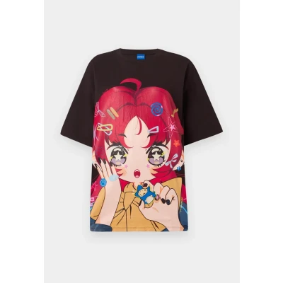 Afbeelding van HUGO Oversized TEE Tshirt print, Dames, Maat: XL, Black