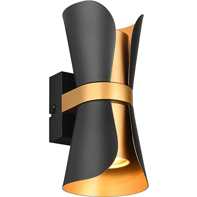 Afbeelding van Trio Design wandspot Coat zwart up &amp; down 218600280
