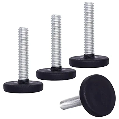 Afbeelding van SKIR&#039;CO 4 stuks, meubelstelpoten M8 x 40 mm, verstelbare metalen ronde poten, schroefdraad stuurpen, Leveler Glide Foot