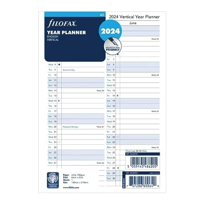Afbeelding van Filofax A5 2024 Year planner verticaal