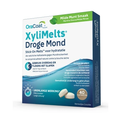 Afbeelding van 2x Xylimelts voor Droge Mond Milde Munt 40 stuks