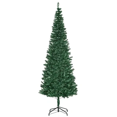 Afbeelding van HOMCOM Kerstboom kunstkerstboom dennenboom met bessen metalen voet PET 830 183