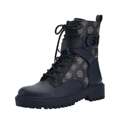 Afbeelding van GUESS Orana Combat Boot voor dames, Zwart bruin, 36 EU