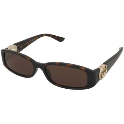 Afbeelding van Gucci Donna GG1661S 002 Occhiali da sole Iniettato Havana Marrone Squadrata