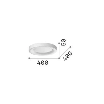 Afbeelding van Ideallux Ideal Lux plafondlamp Planet, wit, Ø 40 cm, metaal