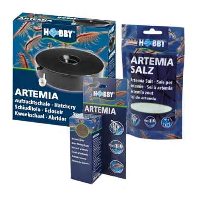 Afbeelding van Hobby Set voor Artemia kweekbak: kweekschaal + 20 ml eieren 195 g zout