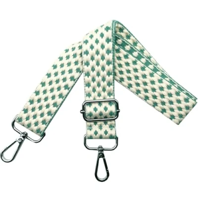 Afbeelding van Tasriem, verstelbare schouderriem voor tassen, tassenriemen om te wisselen, damesdraagriem, breedte 3,8 cm, met zilveren karabijnhaak, schouderriem, damestas, schoudertas, groen, O5