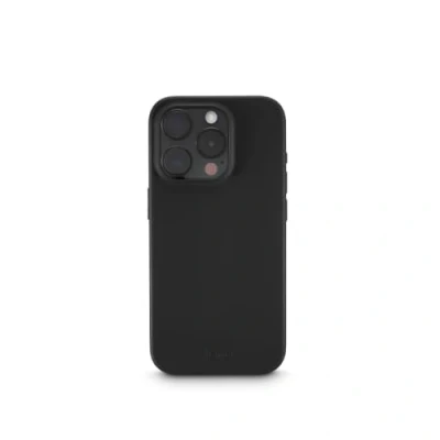 Afbeelding van Hama Hoes voor iPhone 16 Pro (telefoonhoes, schokbestendig, krasbestendig, elegante beschermhoes achterkant, zacht, slim oppervlak, compatibel met draadloos opladen) zwart