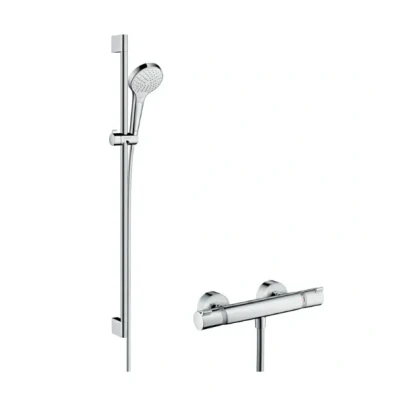 Afbeelding van Hansgrohe croma select s vario ecostat comfort douchecombinatie 90 cm wit chroom 27014400