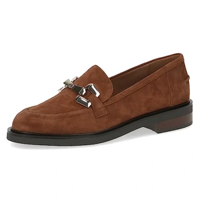 Afbeelding van Caprice Instappers, Dames, Maat: 41, Cognac suede Leer