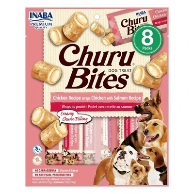 Afbeelding van Inaba Churu bites hond Kip met zalm