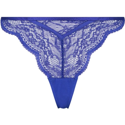 Afbeelding van Hunkemöller Dames Lingerie String Isabelle Blauw maat XS