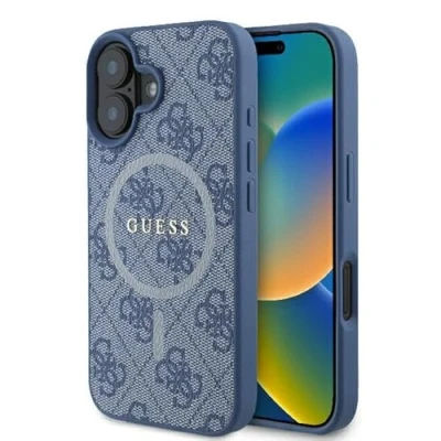 Afbeelding van Guess GUHMP16MG4GFRB iPhone 16 Plus 6,7&quot; blauw/blauwe hardcase 4G Ring Classic Logo MagSafe