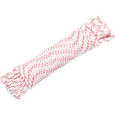 Afbeelding van vidaXL Trekkoord startkoord wit en rood Ø3 mm 10 m nylon