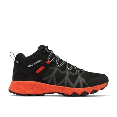 Afbeelding van Columbia Men&#039;s Peakfreak 2 Mid Outdry, Waterproof Rise Trekking and Hiking Boots, Black/Red Quartz, 8.5