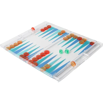 Afbeelding van Niceey backgammon bord transparant