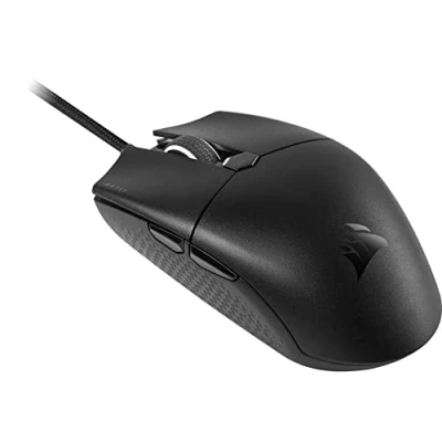 Afbeelding van Corsair Katar Pro XT ultralichte gamingmuis 18k DPI PixArt optische sensor RGB scrollwielverlichting 6 programmeerbare knoppen lichtgewicht paracord kabel, zwart
