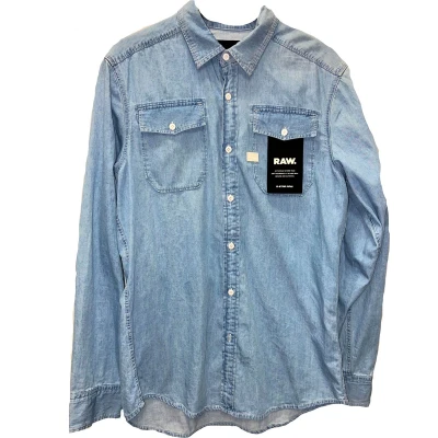 Afbeelding van G Star Raw Overhemd Aged Denim Maat S