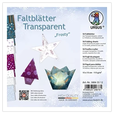 Afbeelding van Ursus 38065512 vouwbladen &quot;Frosty&quot; 115 g/m², 50 15 x cm, eenzijdig bedrukt
