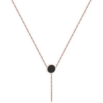 Afbeelding van Cilla Jewels dames ketting Edelstaal Verguld Rose Cirkel Staaf