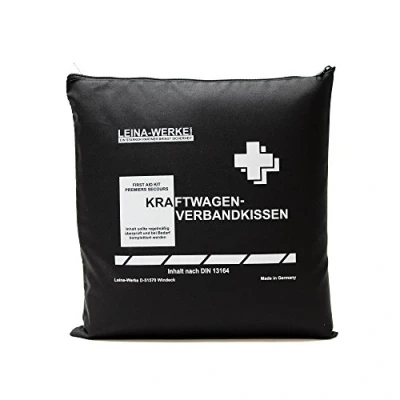Afbeelding van Leina 11202 Eerste Hulp Kussen voor Auto&#039;s Standaard, Zwart/Wit