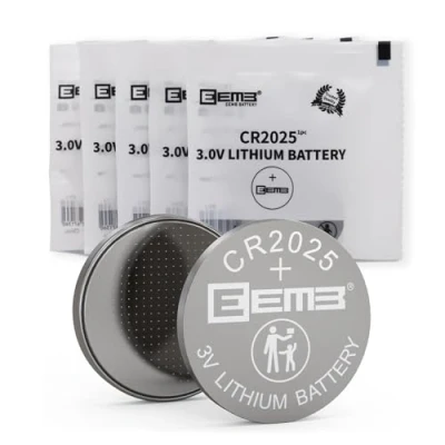 Afbeelding van EEMB 5 PACK CR2025 Batterij 3V Lithium Knop Coin Cell Batteries 2025 voor Key FOB&#039;s, calculators, Counters, Horloges, Hartslagmeters, Glucose monitoren en meer