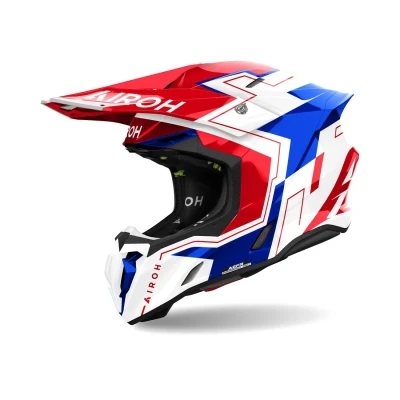Afbeelding van Airoh 2024 Twist 3.0 Dizzy Crosshelm Blauw / Rood maat S