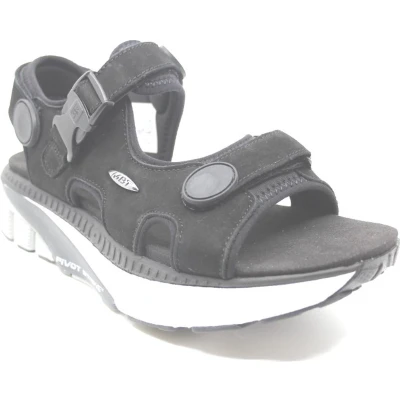 Afbeelding van MBT, MTR SANDAL W, 702835 03U, Zwarte dames sandaal met rol zool