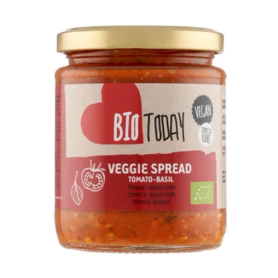 Afbeelding van BioToday Veggie Spread Tomato Basil 235GR