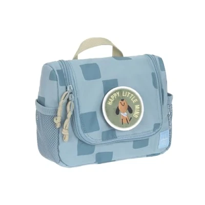 Afbeelding van LÄSSIG Toilettas voor kinderen, waszak, waszak om op te hangen/mini patroon, feest, blauw