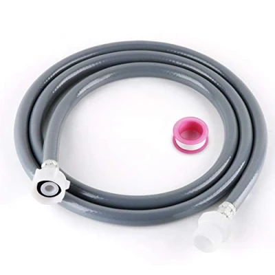Afbeelding van ilauke 2,5m toevoerslang verlenging, verlengstuk afvoerslang voor was en vaatwasserslang, koudwatertoevoerslang met 6M PTFE band, 3/4 inch universele
