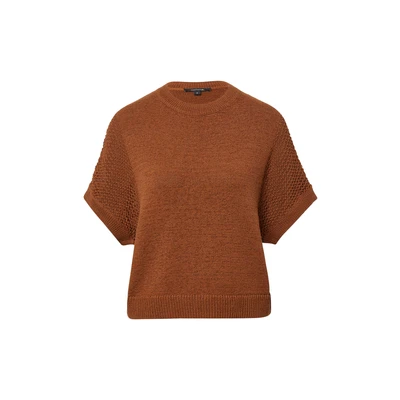 Afbeelding van comma gebreide trui cognac