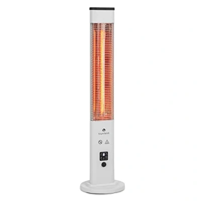 Afbeelding van blumfeldt infraroodverwarming, warmtestraler voor binnen, staande veilige elektrische verwarming met kantelbeveiliging, energiezuinige IP65, terrasverwarming, 1200