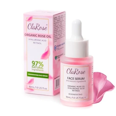 Afbeelding van ClaRose Hyaluronzuur anti aging gezichtsserum met 100% natuurlijke rozenolie, 20 ml