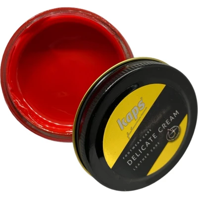 Afbeelding van Kaps Schoencreme schoensmeer verzorgt het leer en geeft glans (162) Lichtrood 50ml