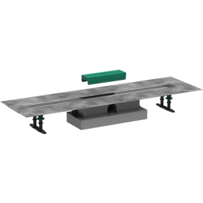 Afbeelding van hansgrohe uBox universele complete set (installatieset + basislichaam) 900 mm voor vlakke installatie van douchegoten kant en klare sets (RainDrain Rock RainDrain Match), vloerafvoer