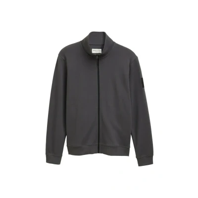Afbeelding van TOM Tailor Denim MIT Stehkragen Sweater met rits, Heren, Maat: Small, Ash grey