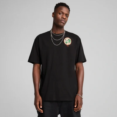 Afbeelding van Puma Graphics Super Relaxed Tshirt print, Heren, Maat: Medium, Black