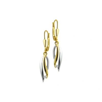 Afbeelding van Trendjuwelier huiscollectie Oorhangers Zirkonia Geelgoud Glanzend 32