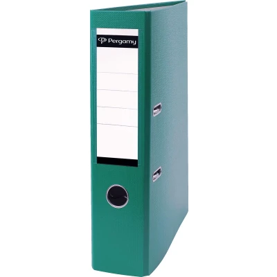 Afbeelding van Pergamy ordner, voor ft A4, uit PP en papier, zonder beschermrand, rug van 7,5 cm, groen ordner