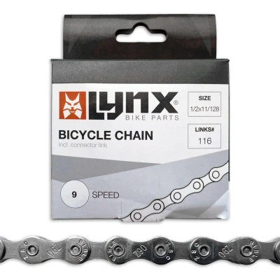 Afbeelding van Lynx 9 speed fietsketting 1/2 x 11/128 (116 schakels) Verbonden