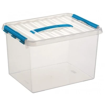 Afbeelding van SUNWARE Q Line Box 22 Liter 400 x 300 260mm transparant/blauw