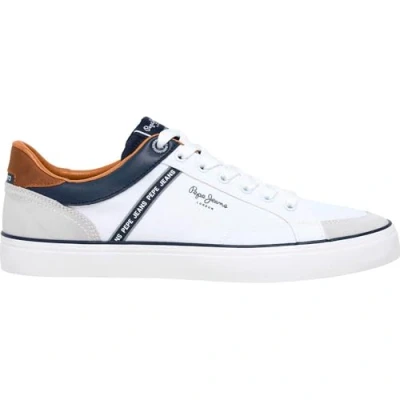 Afbeelding van Pepe Jeans Kenton Stage Sneakers laag, Heren, Maat: 45, White Textiel/ synthetisch