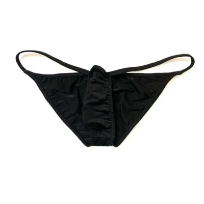 Afbeelding van Yomie Heren Upturned Shortys Sexy String Elastisch en Comfortabel Ondergoed Upwards Slips, zwart, M