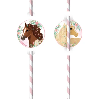 Afbeelding van Rietjes Beautiful Horses Paarden 8 stuks
