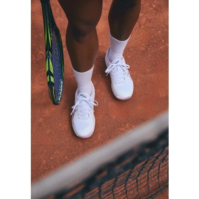 Afbeelding van Asics Solution Swift FF 2 Tennisschoenen voor alle ondergronden, Dames, Maat: 42, White/ube Textiel/ synthetisch