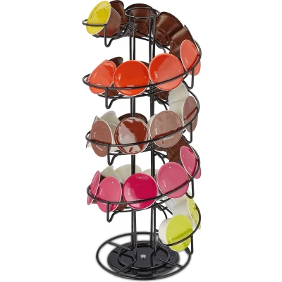 Afbeelding van Relaxdays capsulehouder compatibel met dolce gusto cuphouder voor 32 koffiecups zwart