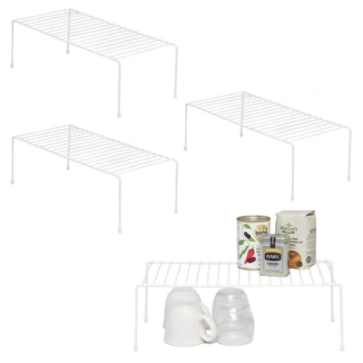 Afbeelding van simplywire Keukenkastjesorganizers Set van 4 opbergrekken Wit